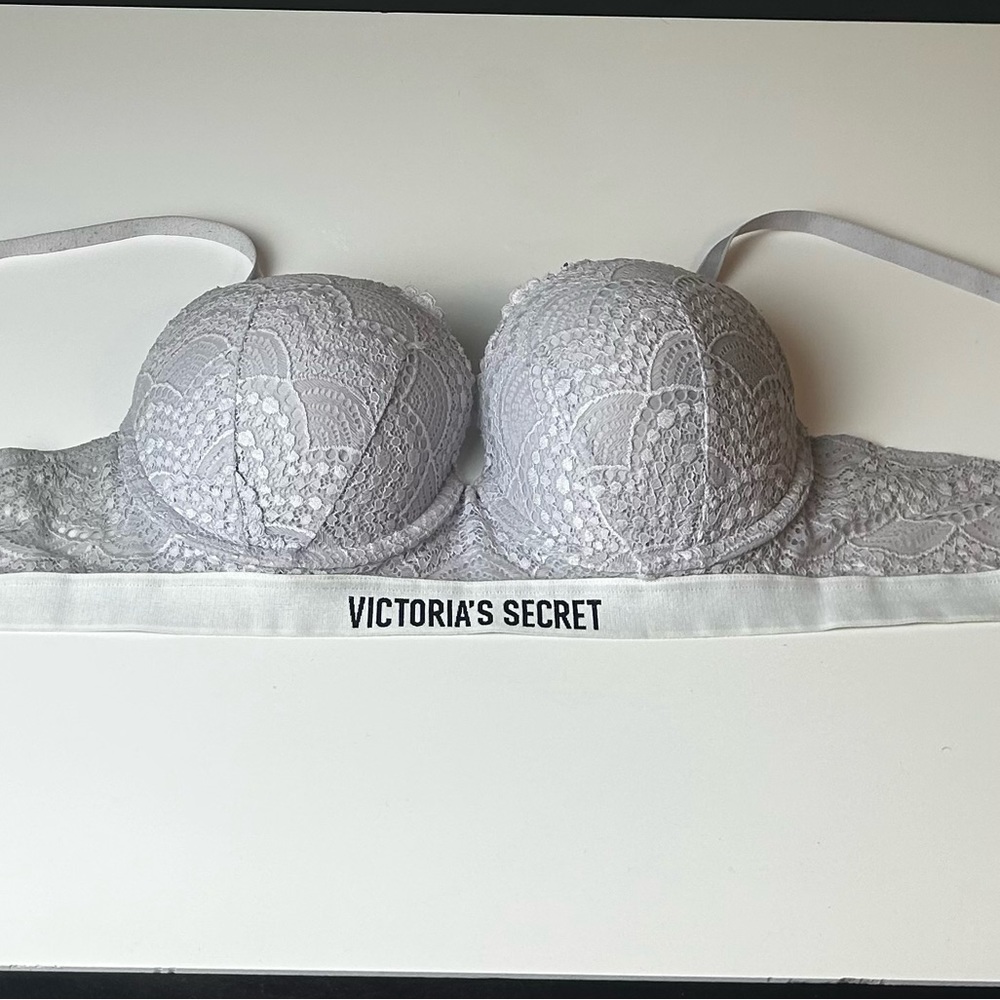 Victoria’s Secret T-shirt Push Up Bra Size 38b Pale Lavender/Grey Purple